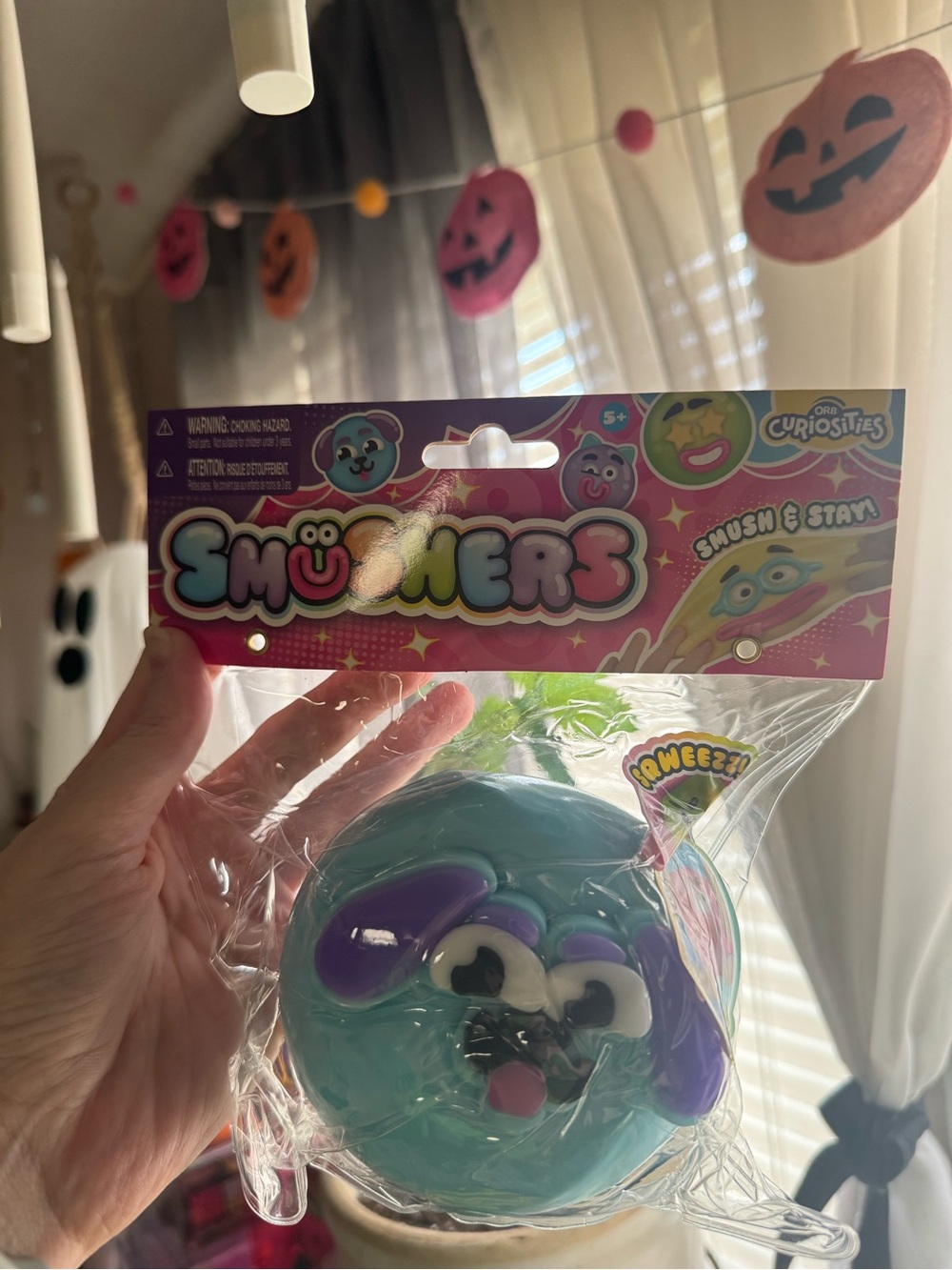 Orb Curiosities Smushers Blue and Purple Pup Squishy